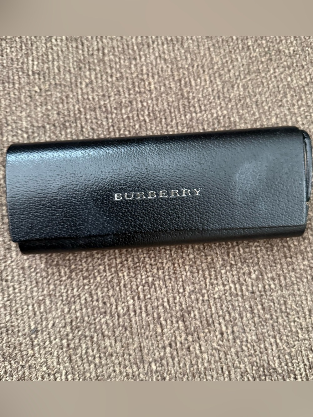 Burberry Black Leather Eyeglass Case